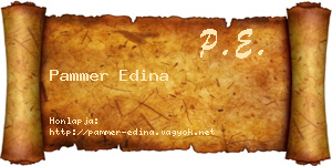 Pammer Edina névjegykártya